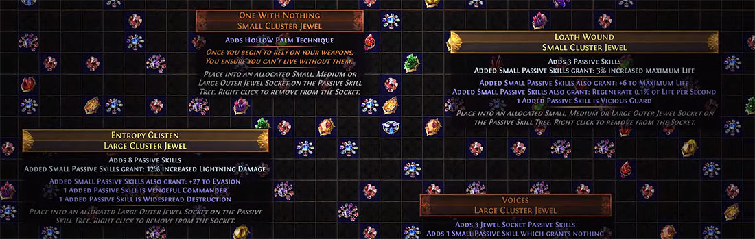 Кластерные самоцветы path of exile лига делириум