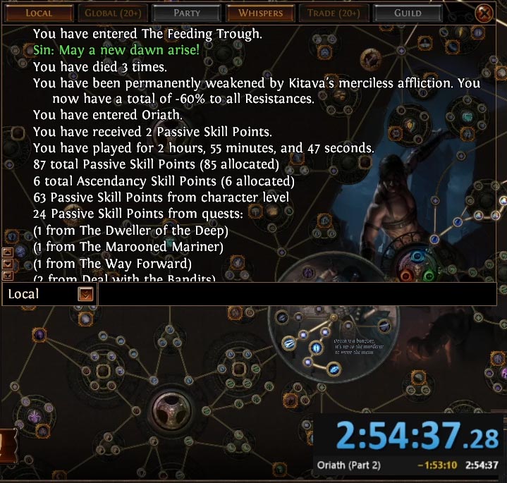 Таймер быстрой прокачки Path of Exile